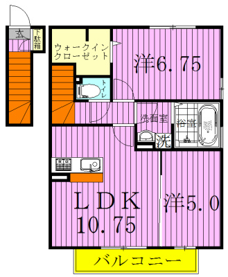 メルベーユカルチェ 201号室 間取り