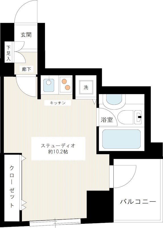 カスタリア新宿御苑 0301号室 間取り