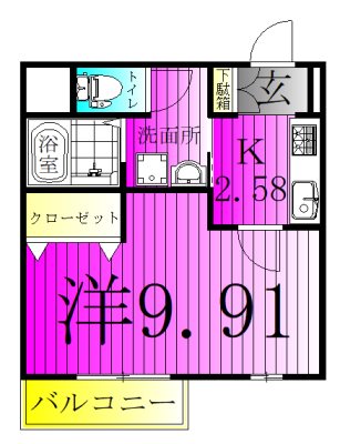 エクシード北松戸 103号室 間取り