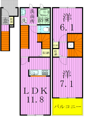 203号室 間取り