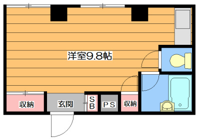 横山第2ハイツ(男子専用) 305号室 吹田市上山手町[マンション 3階 1R