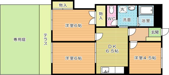 シャトレ津田新町 102号室 間取り