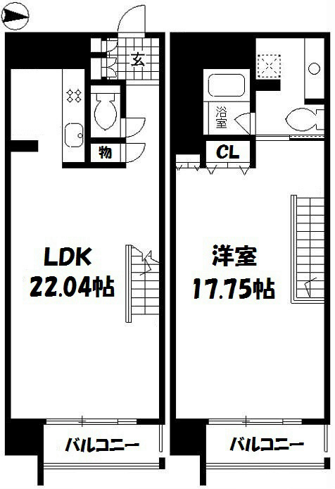 レジディア東桜Ⅱ 間取り図