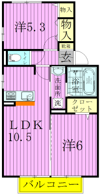 202号室 間取り