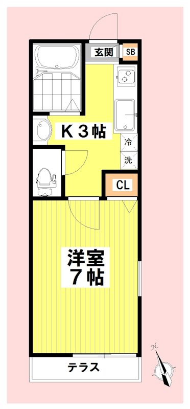 メゾン・ドゥ・ショコラ 103号室 間取り
