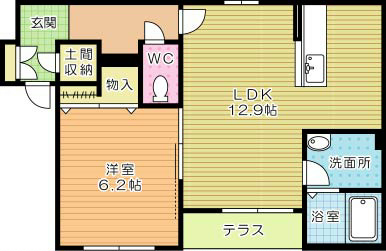 リイラすがの 102号室 間取り