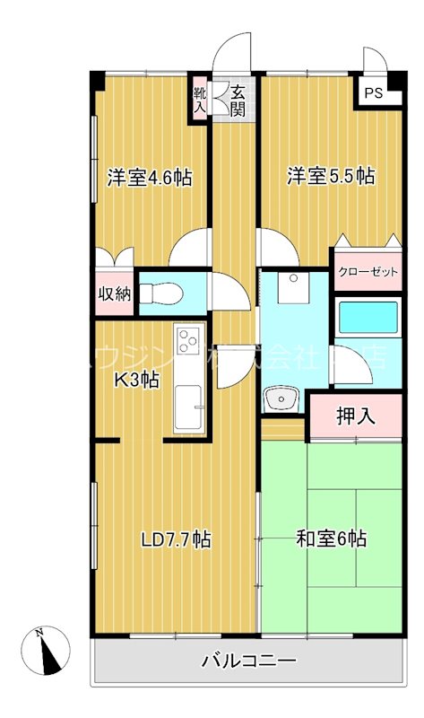 ファミーユ豊玉Ⅱ 間取り図