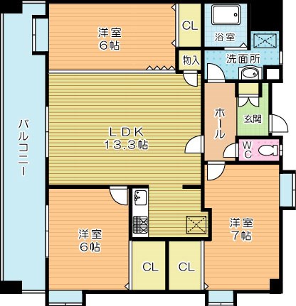 ニューリバー九工大駅前 204号室 間取り