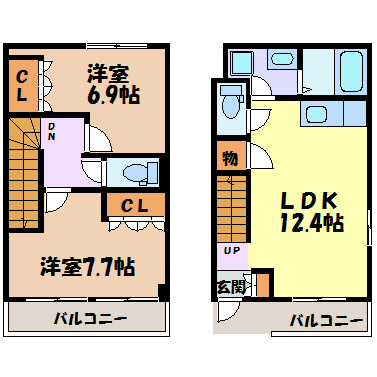 バイスバントA&amp;amp;B 間取り図