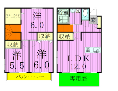 102号室 間取り