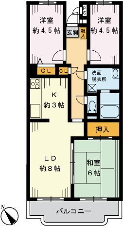 ヴェルドミール 303号室 間取り