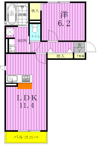 203号室 間取り