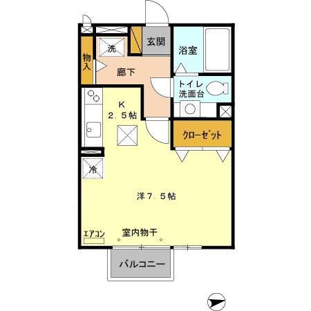 エピナールラフィネ 103号室 間取り