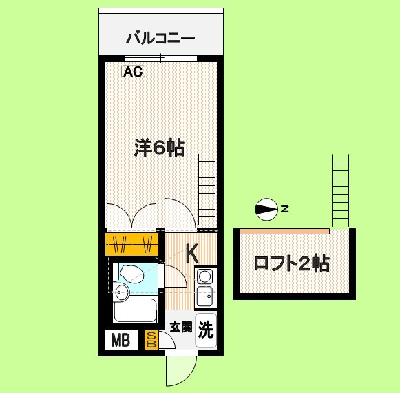 フラット東高円寺 間取り図