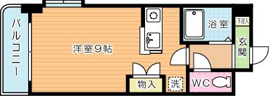 グローリー門司駅前 607号室 間取り