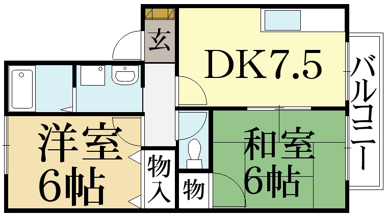 ハイカムールカスガ 間取り