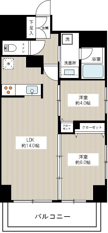 ドマーニ両国 0301号室 間取り
