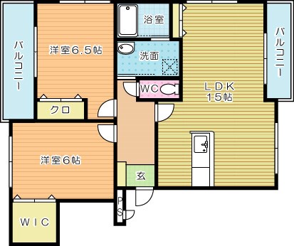 プレステージ葉山Ⅱ 305号室 間取り