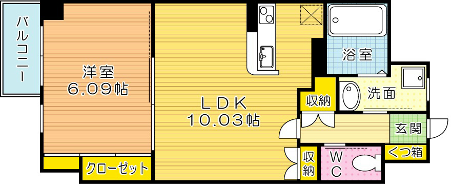 飛幡プライド 303号室 間取り