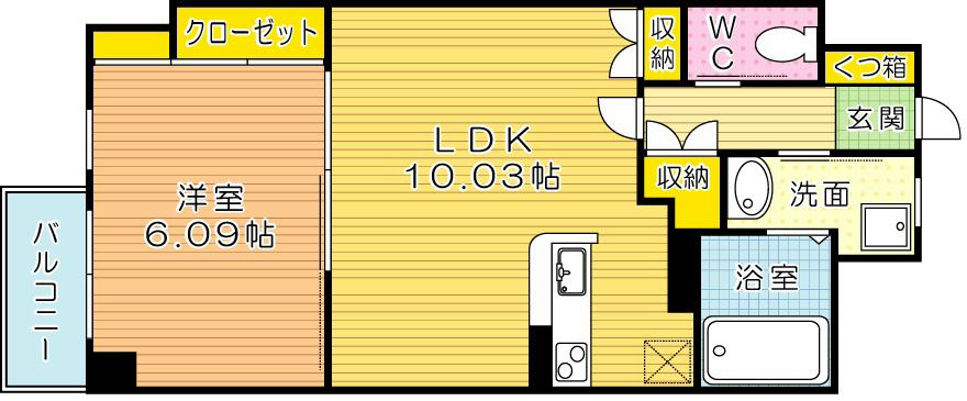 飛幡プライド 204号室 間取り