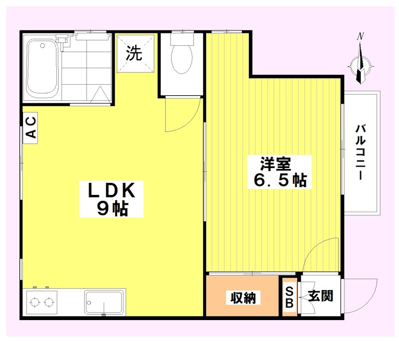 サトウハウス 101号室 間取り