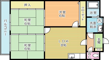 グリーンピア徳力Ⅰ 503号室 間取り