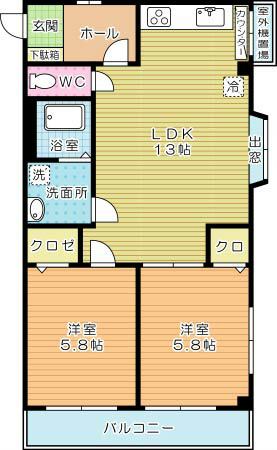 ナーセリーＫ２  201号室 間取り