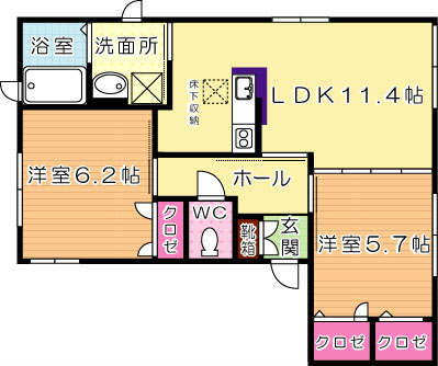 ミュゼ　クレベール 101号室 間取り