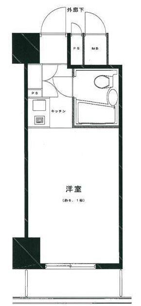 中銀ベル築地マンシオン 間取り図