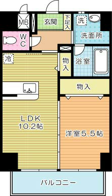 グランドコート嵐山 401号室 間取り