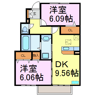 プランドールかがり 間取り図