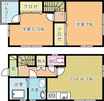 フィールドイン湯川Ⅲ　Ｄ棟 101号室 間取り
