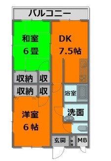 ニューライズマンション 403号室 間取り