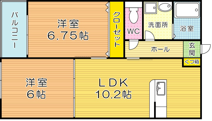 R'sResidence愛宕(アールズレジデンス愛宕) 102号室 間取り