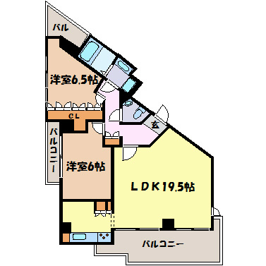ＮＳ２１やごとＡ棟 間取り図