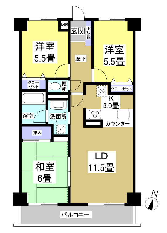 朝日プラザ原島(306) 306号室 間取り