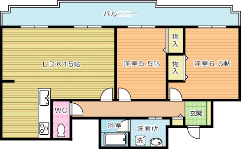 小倉D.C.TOWER(分譲賃貸) 1102号室 間取り