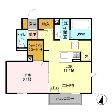 101号室 間取り