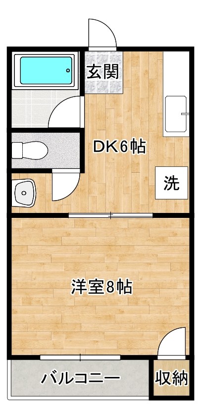 グレイスコート井堀  303号室 間取り