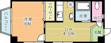 富士ハイツ 401号室 間取り