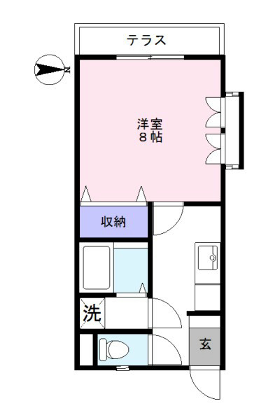 リバーフィールドⅤ  107号室 間取り