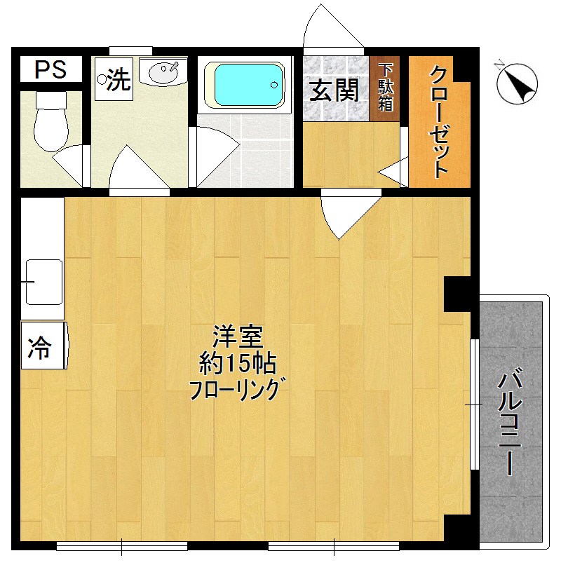The　developing　place  206号室 間取り