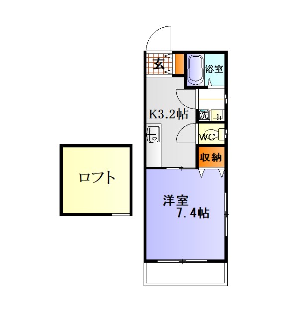 ラポール・・コヤマ 201号室 間取り