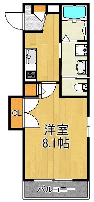 セドナ　スタジオ 303号室 間取り