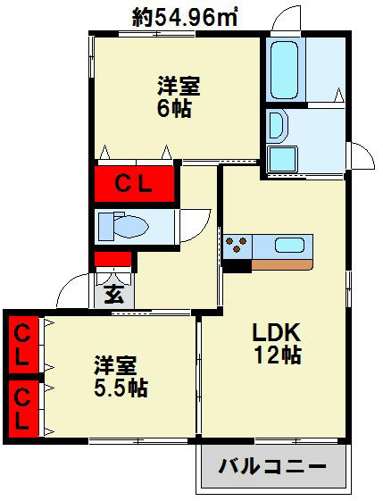 ミュゼ　クレベール 201号室 間取り