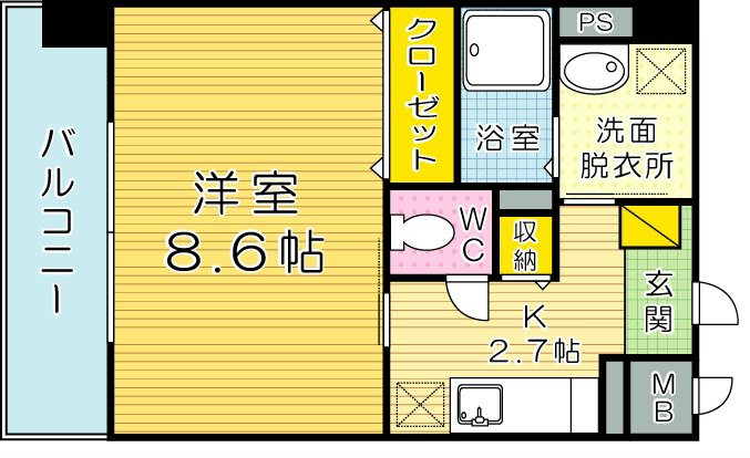 グラーツィア畠中 805号室 間取り