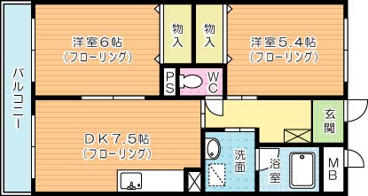 グランプレミール  302号室 間取り