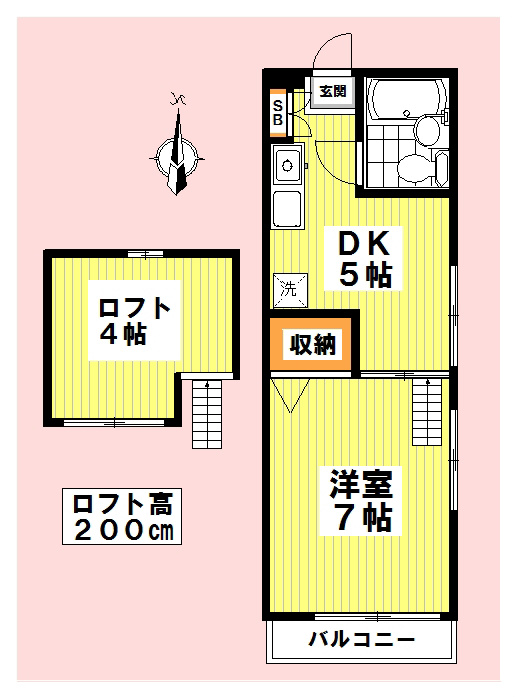 アムール中根 201号室 間取り