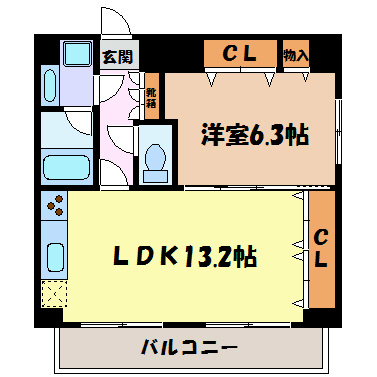 セントラルハイツ栄 間取り図