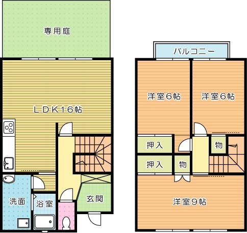 プリンセス守恒Ⅱ 2号室 間取り